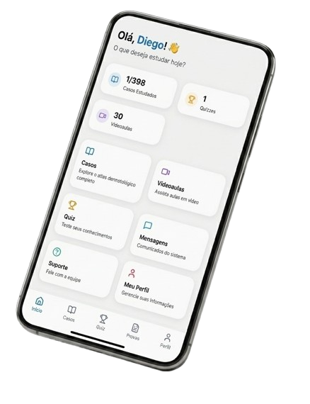 Mockup de tela do AppDerm 1